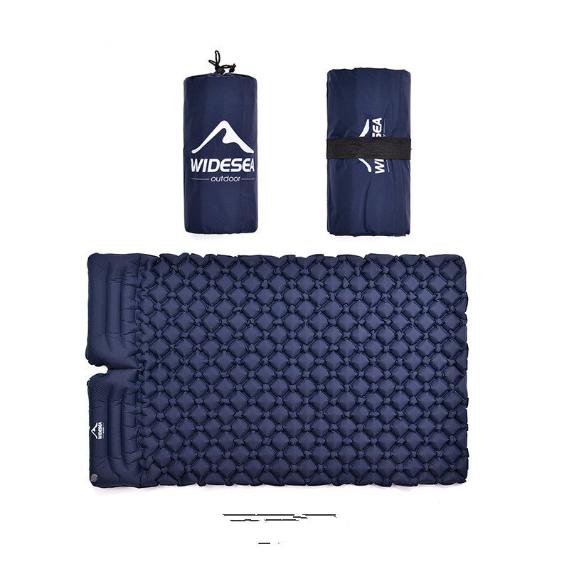 Camping Inflatable Moisture-Proof Mat Double Portable Ultra-Light Mat Quick Inflatable Camping Air Mat - Blue Force Sports
