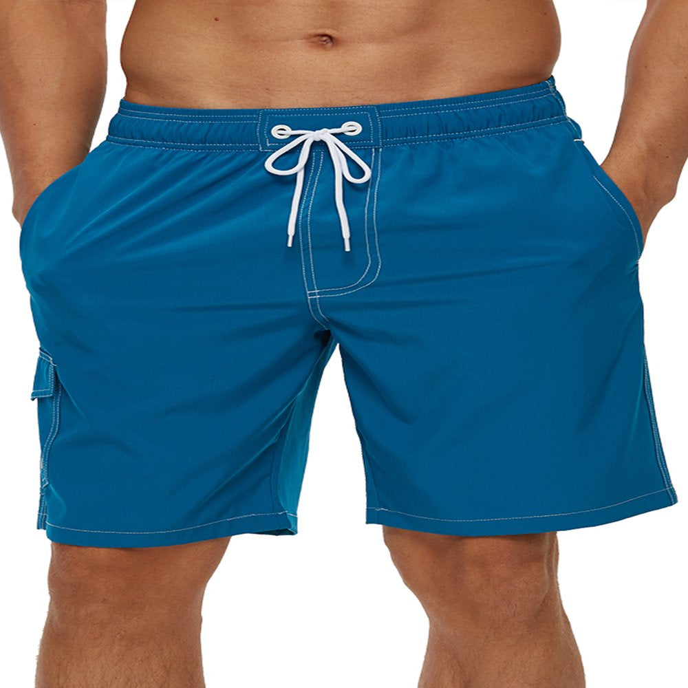 Yukaichen Men'S Quick Dry Swim Trunks Mesh Lining Beach Board Shorts with Pockets Armygreen M