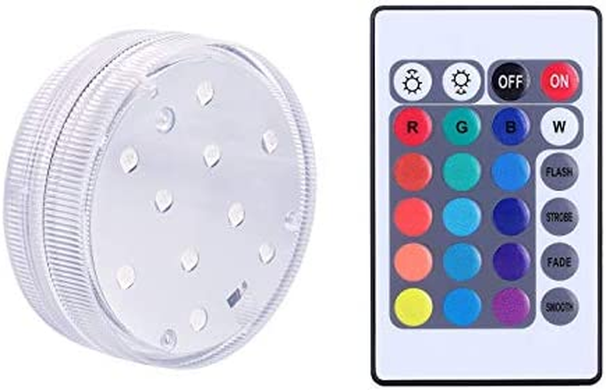 Pool Lights Submersible LED with Color Changing for Hookah Accessories and Swimming Pool, Rf Remote Control Diving Light Shisha Hookah Accessories (LED Light) (White)