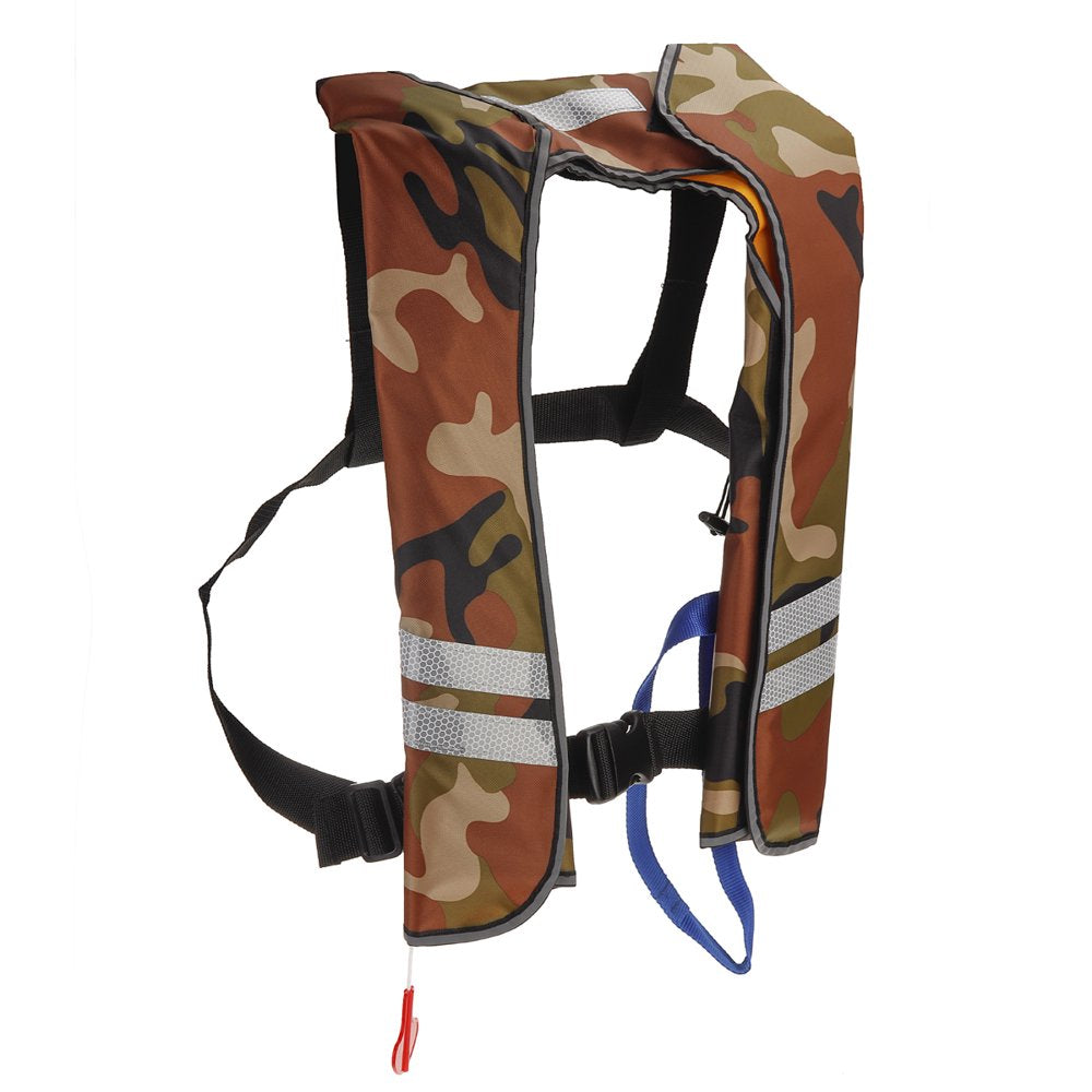 Bestgoods Automatic Inflatable Life Jacket with 4 Reflectors, Safety Adult Life Jacket, CCS Certificate, Suitable for Sailing, Boating, Fishing, Swimming and Surfing (Max Waist Size: 52'')