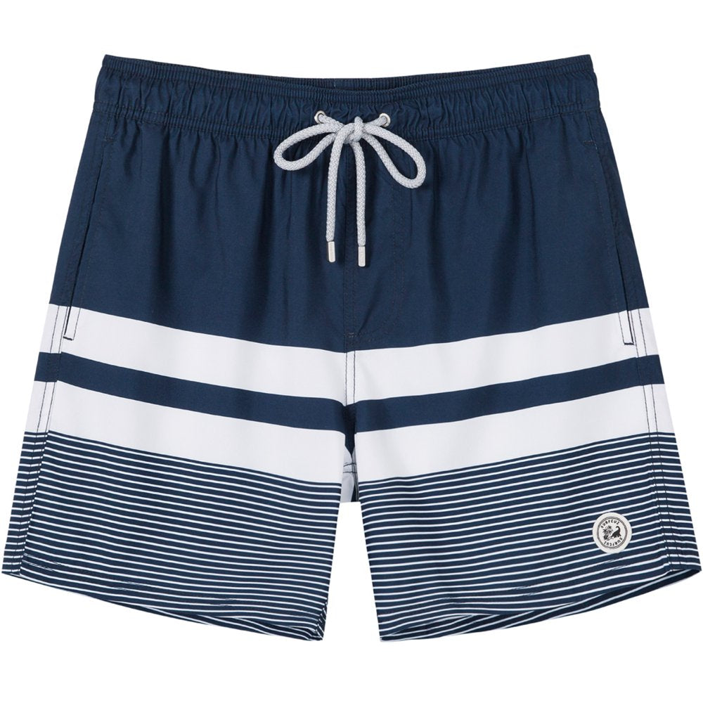 SURFCUZ Men'S Swim Shorts Quick Dry Striped Male Swim Trunks Size S to 2XL