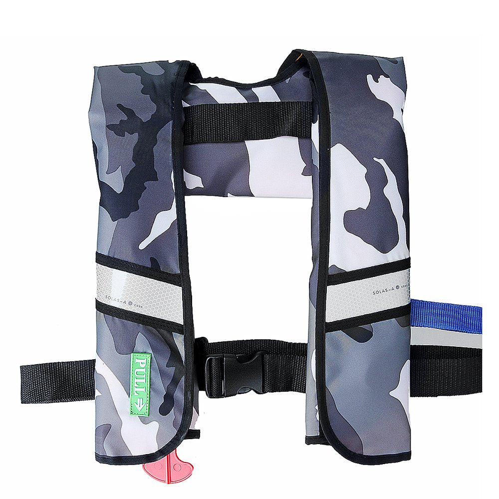 Automatic Inflatable Life Jacket with Reflectors, Safety Adult Life Jacket PFD Survival Buoyancy Life Vest for Boating Fishing Sailing Kayaking Surfing Paddling Swimming (Max Waist Size: 50'')