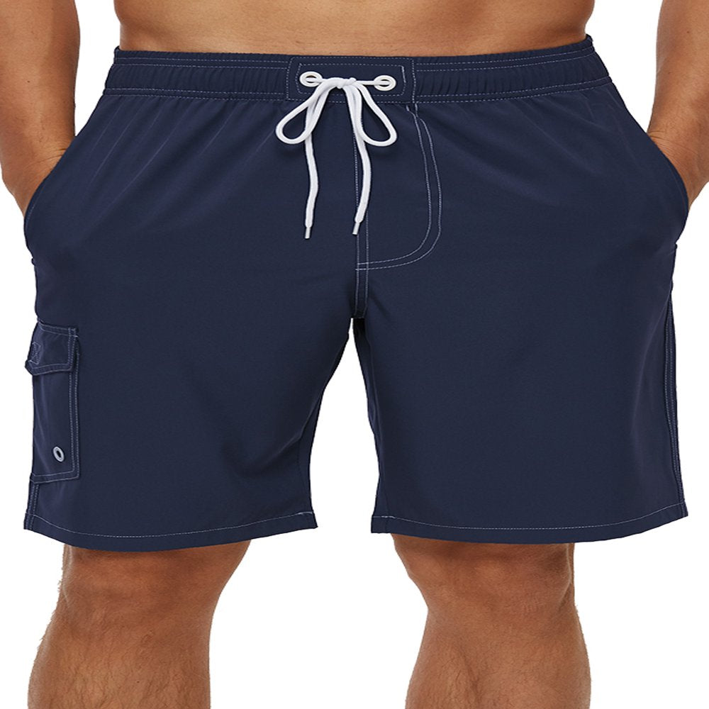 Yukaichen Men'S Quick Dry Swim Trunks Mesh Lining Beach Board Shorts with Pockets Armygreen M