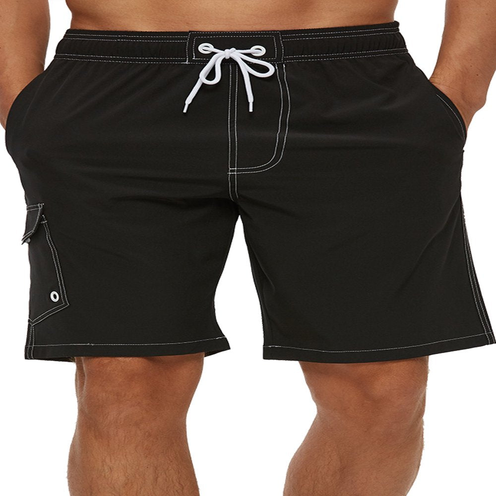 Yukaichen Men'S Quick Dry Swim Trunks Mesh Lining Beach Board Shorts with Pockets Armygreen M