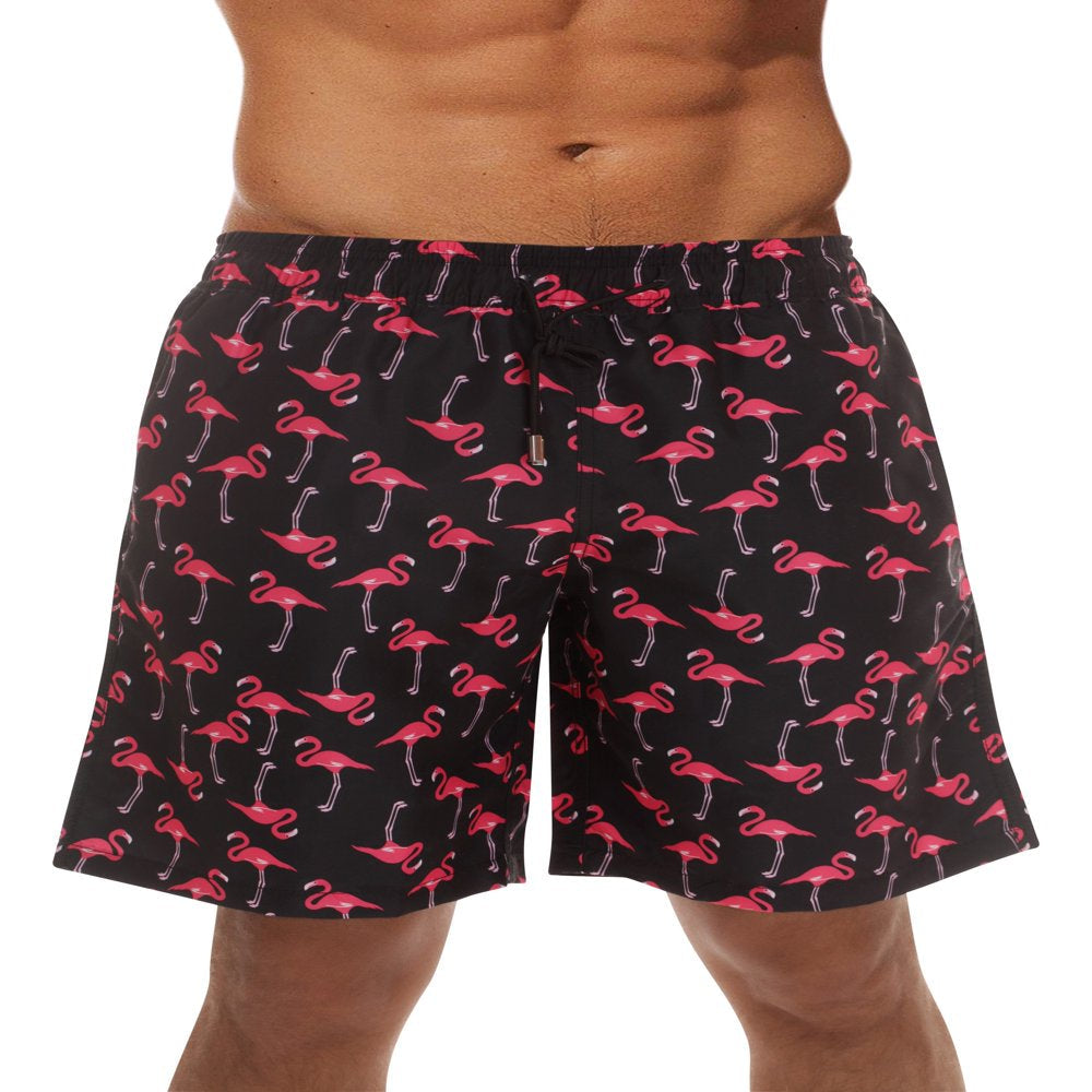 Whiskey and Oak Men'S Bathing Suit Swim Trunks 94953-5726-XS (Black - Bright Turtles, X-Small)
