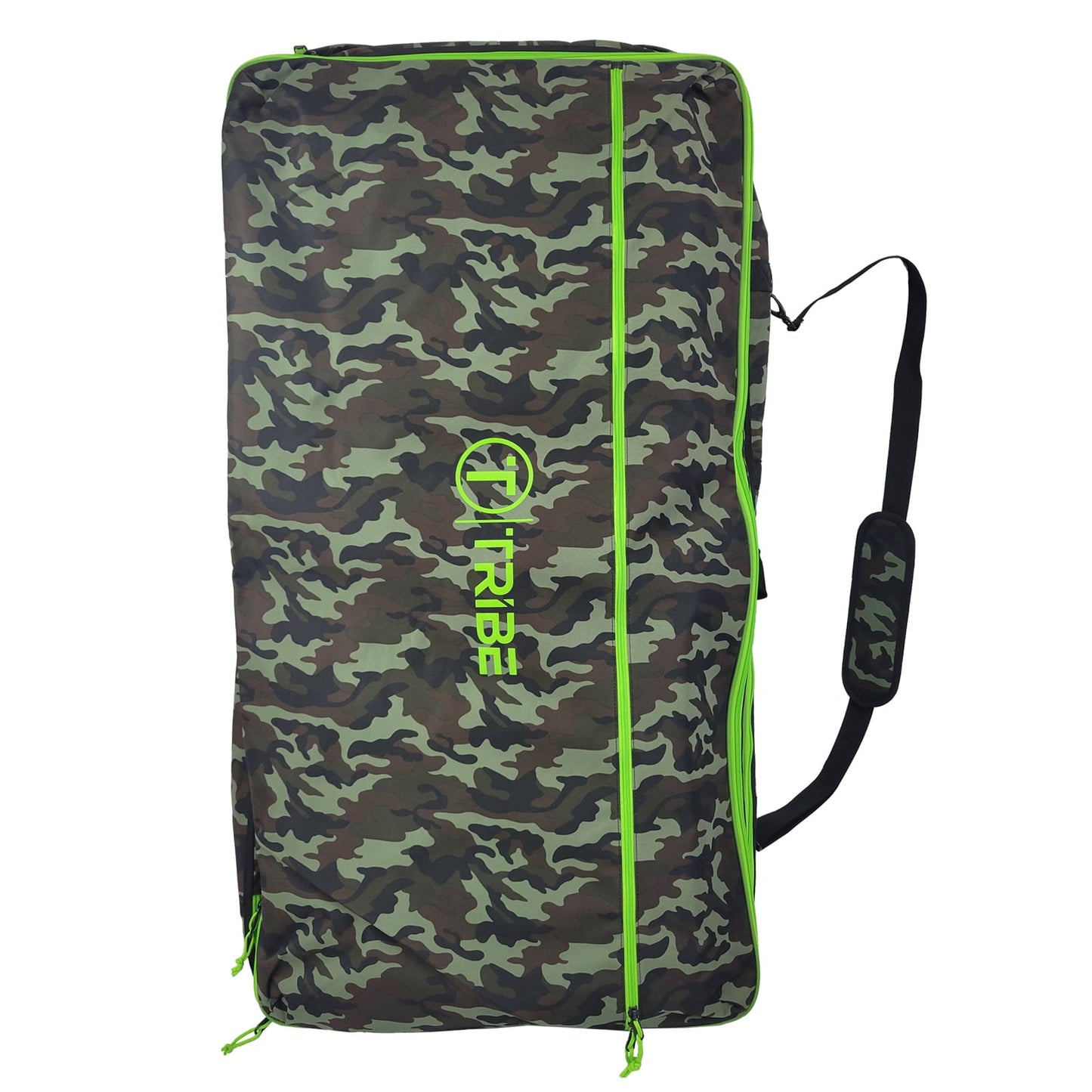 Tribe Boards Dually Rolling Bodyboard TravelBag- Green Camo