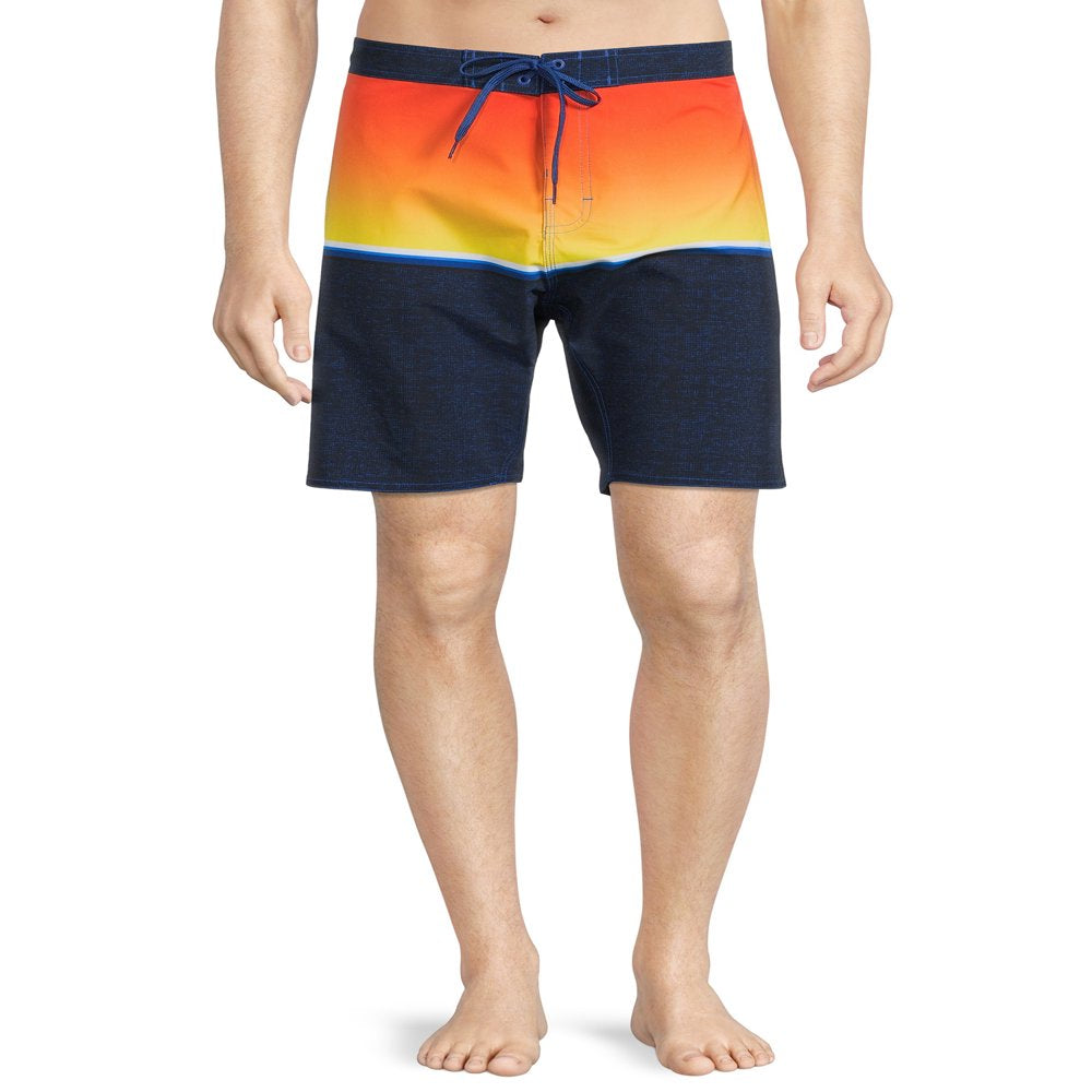 Burnside Men'S Swim Board Shorts with 9-1/2 Inseam, Sizes 30-38