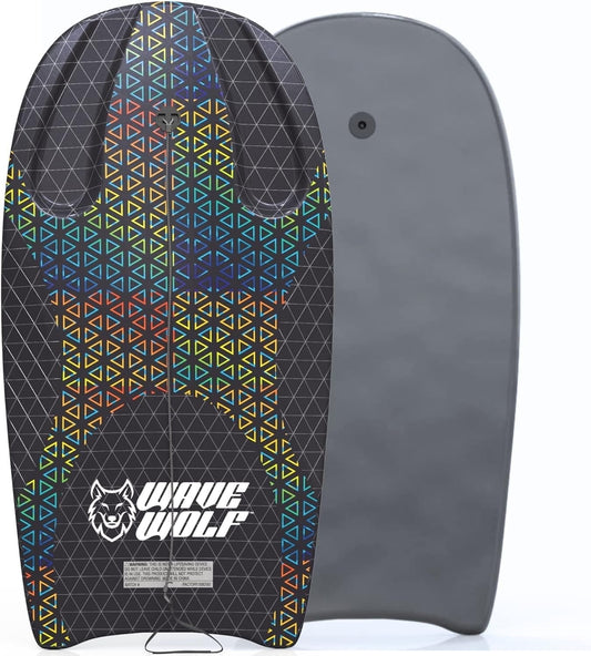 WaveWolf Moon Rider Bodyboard-33' EPS Core Beach Boogie Board with Side Grips