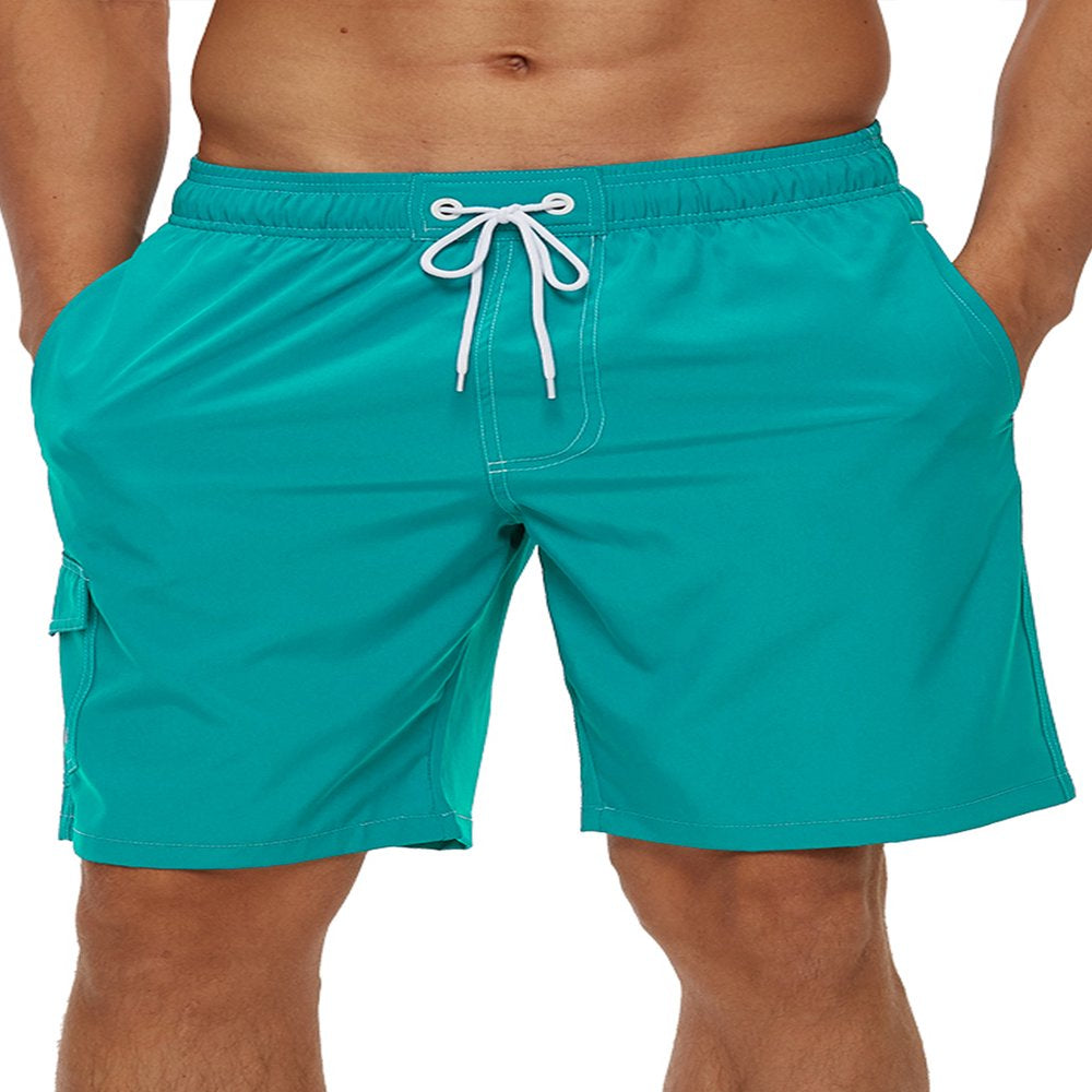 Yukaichen Men'S Quick Dry Swim Trunks Mesh Lining Beach Board Shorts with Pockets Armygreen M