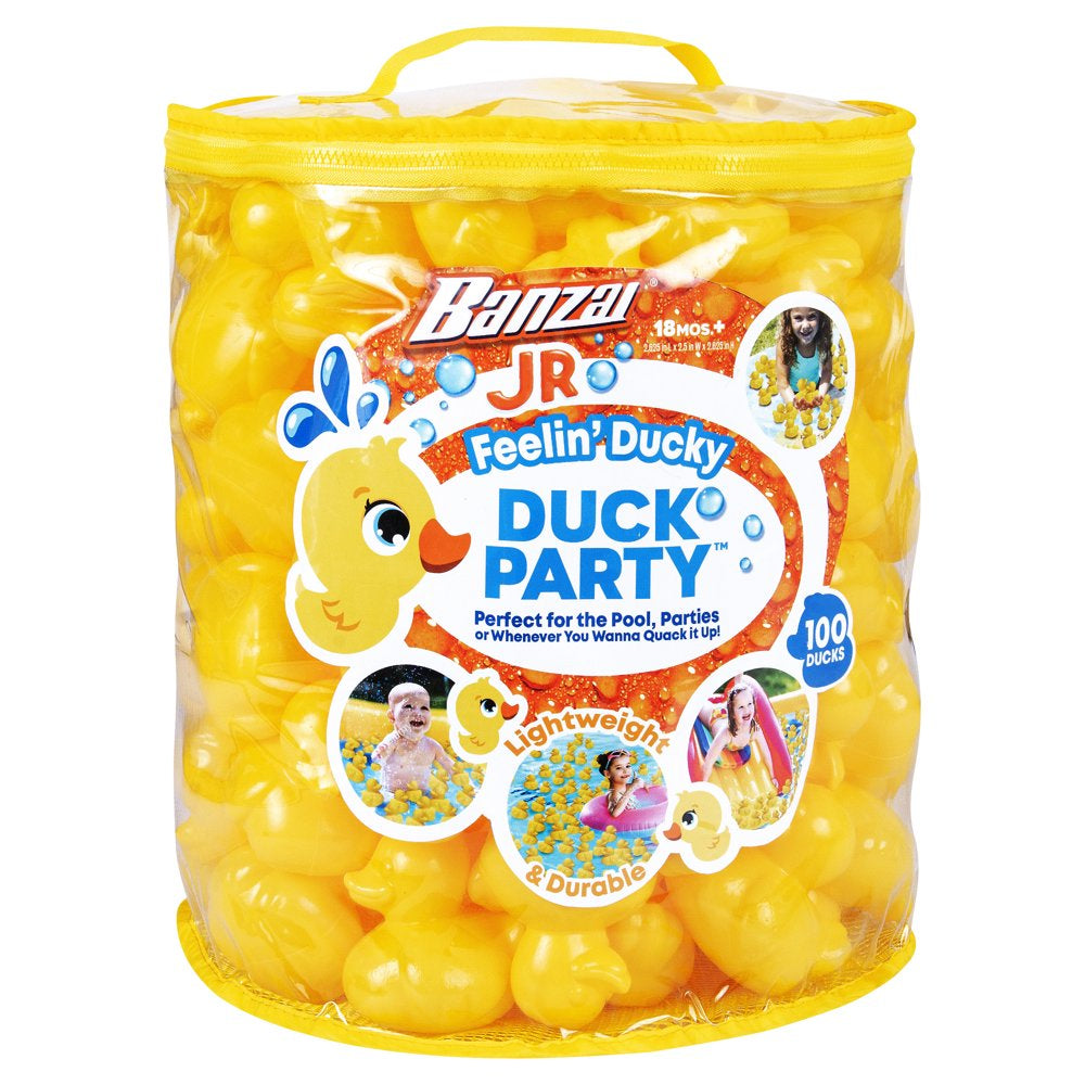 Banzai Jr. Feelin' Ducky Duck Party Pack (100 Pieces) - Perfect for Pool, Parties or Whenever You Wanna Quack It Up!