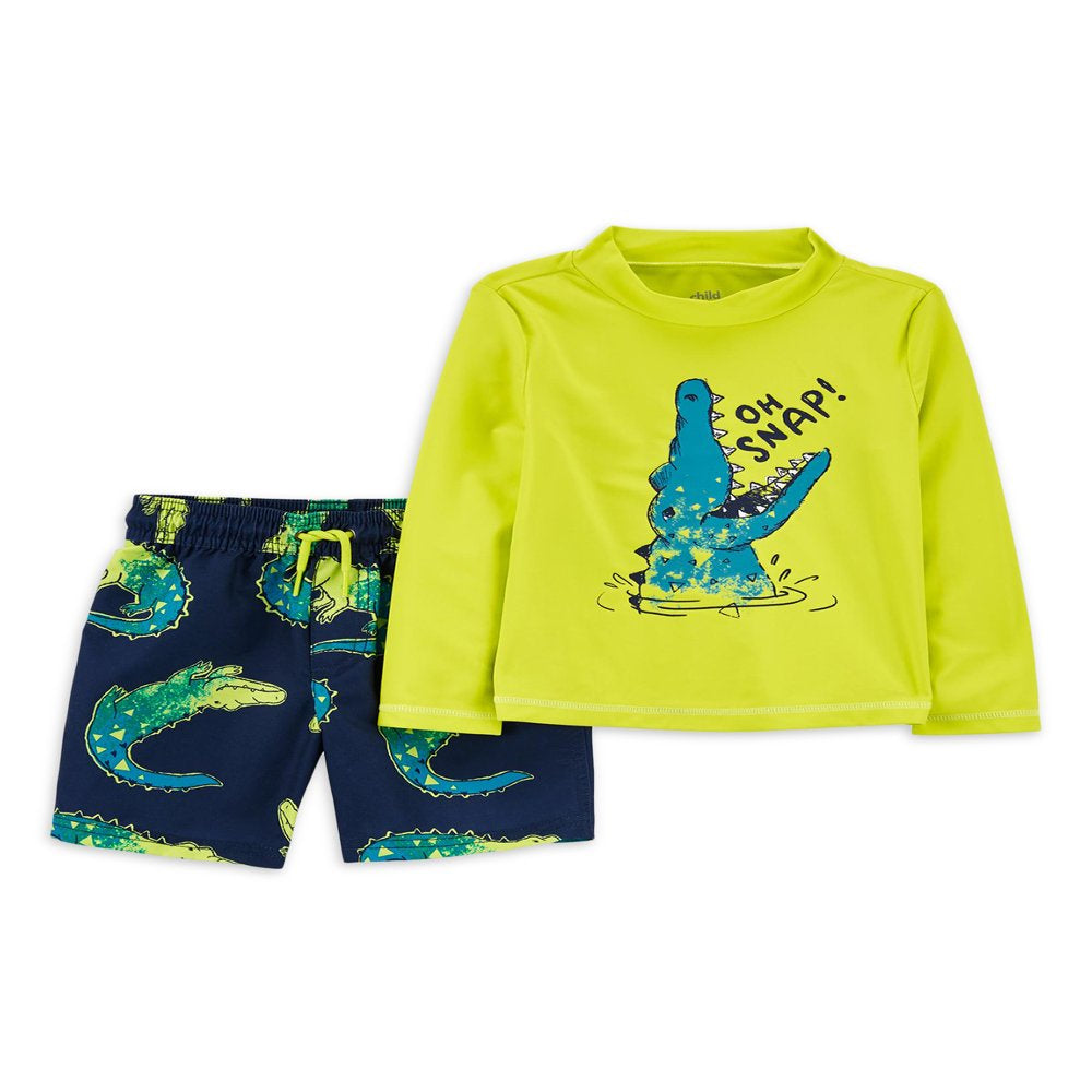 Carter'S Child of Mine Baby and Toddler Boy 2Pc Rash Guard Swim Set, Sizes 12M-5T