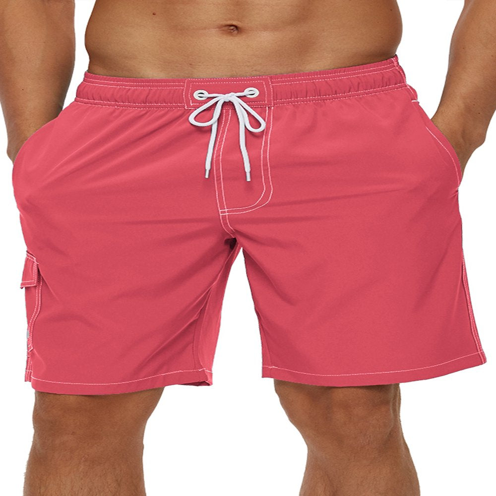 Yukaichen Men'S Quick Dry Swim Trunks Mesh Lining Beach Board Shorts with Pockets Armygreen M