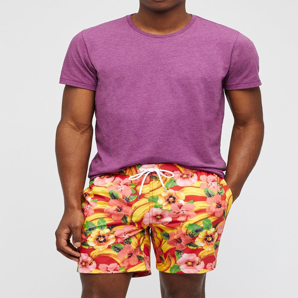 Bonobos Men'S 7" Banzai E-Waist Swim Trunk with Bananas