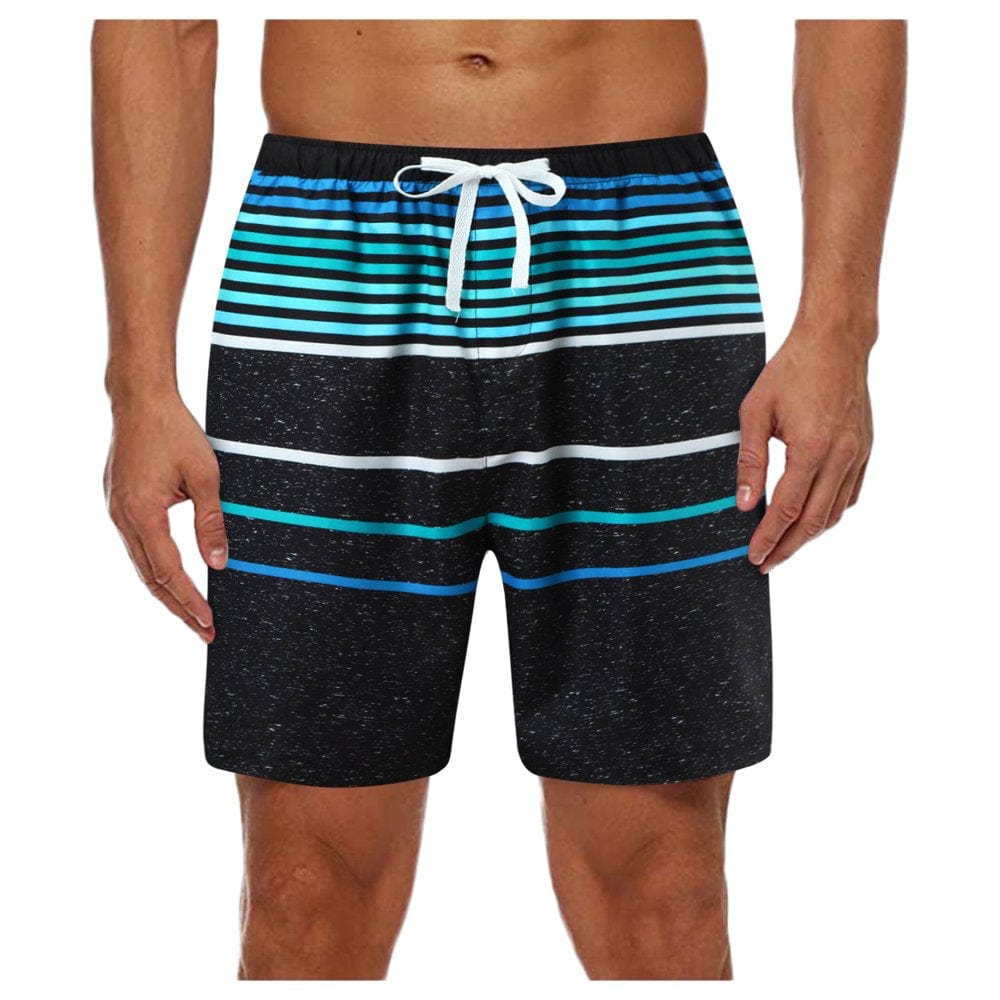 EZA Fashion Men'S Strapped Hawaiian Beach Fit Sport Casual Shorts Pants Swim Trunks