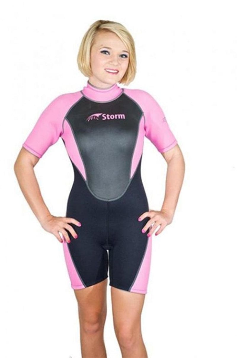 Storm Women'S 2Mm Pink Shorty Snorkel/Scuba/Water Sports Wetsuit - Size 4
