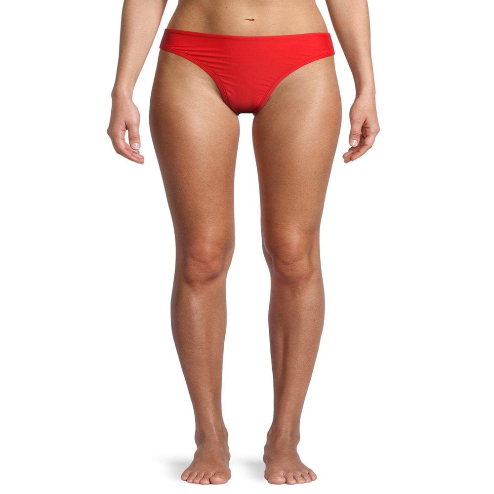 Time and Tru Women'S and Women'S plus Size Swim Cheeky Shirred Back Bikini Bottom