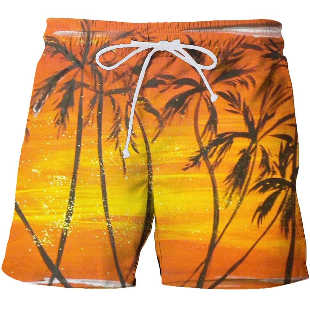 Transer Mens Quick Dry Printed Short Swim Trunks with Mesh Lining Swimwear Bathing Suits
