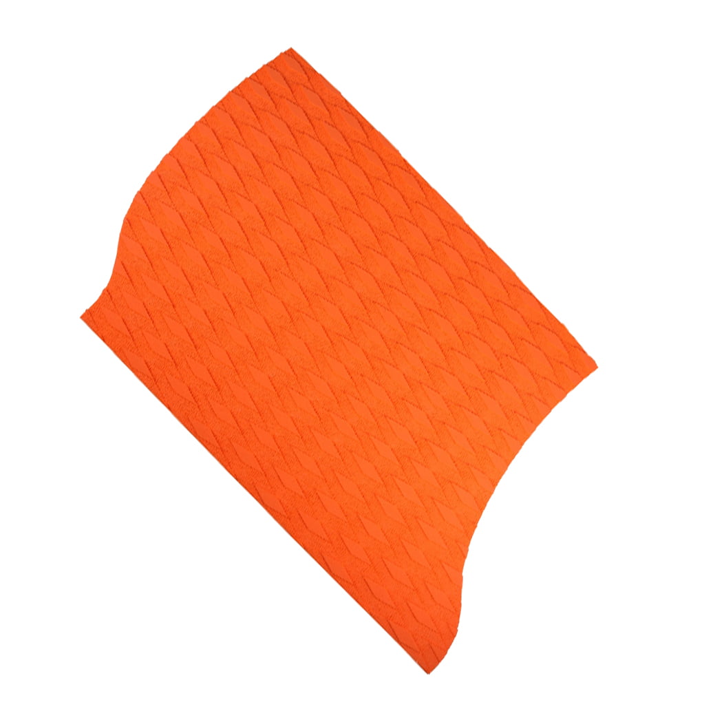 chidgrass Surf Deck Traction Pad Surfing Mat with Strong Adhesive Outdoor EVA Surfboard Hollow Out Beginners Professional Orange