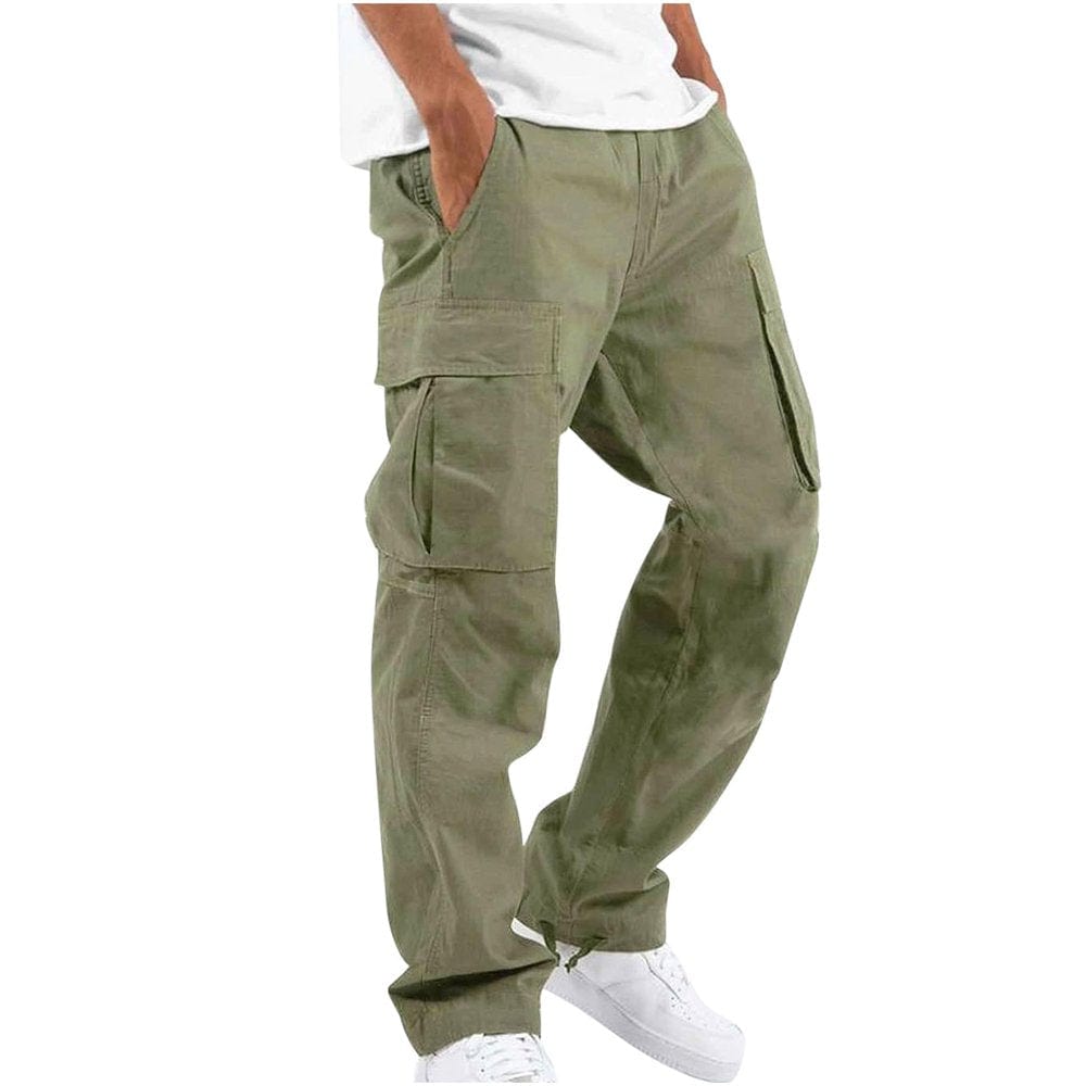 Vikakiooze 2023 Clearance!Men Casual Trousers,Cargo Pants for Men Casual Multiple Pockets Outdoor Straight Type Fitness Pants Trousers