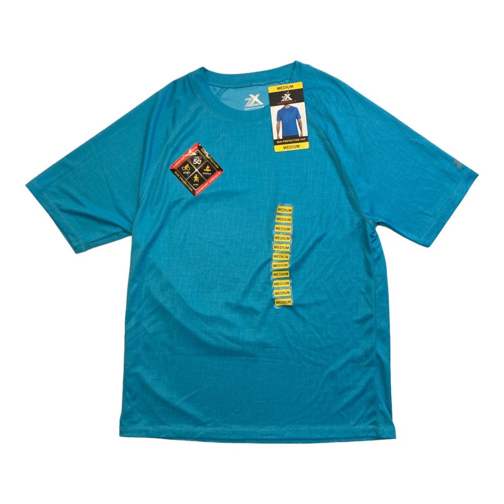 Zeroxposur Men'S Short Sleeve Rash Guard Sun Protection Tee (Blue, S)