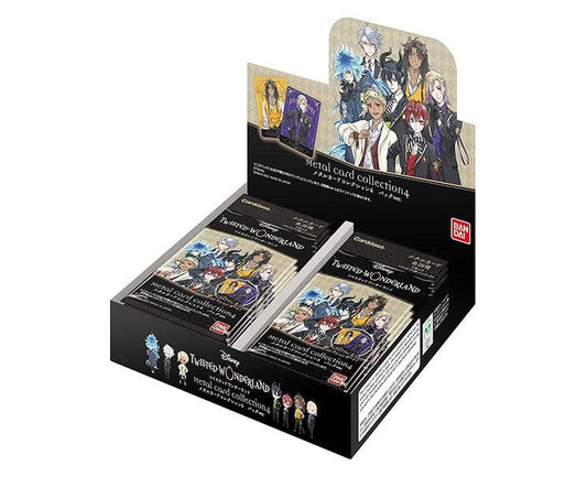 Disney Twisted Wonderland Collection 4 Metal Cards Box