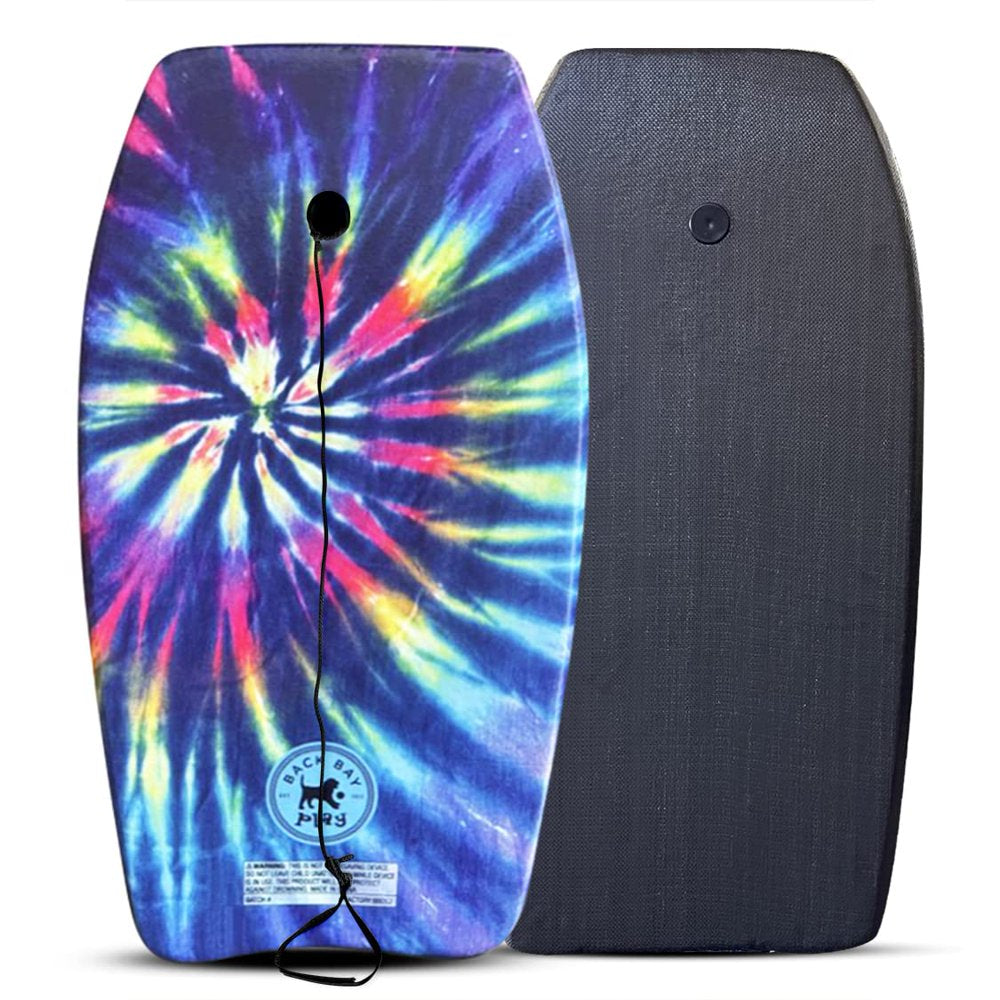 Back Bay Play 33" Lightweight EPS Core Boogie Boards for Beach - Bodyboard with Wrist Leash Surfing for Kids & Adults (Cotton Candy)