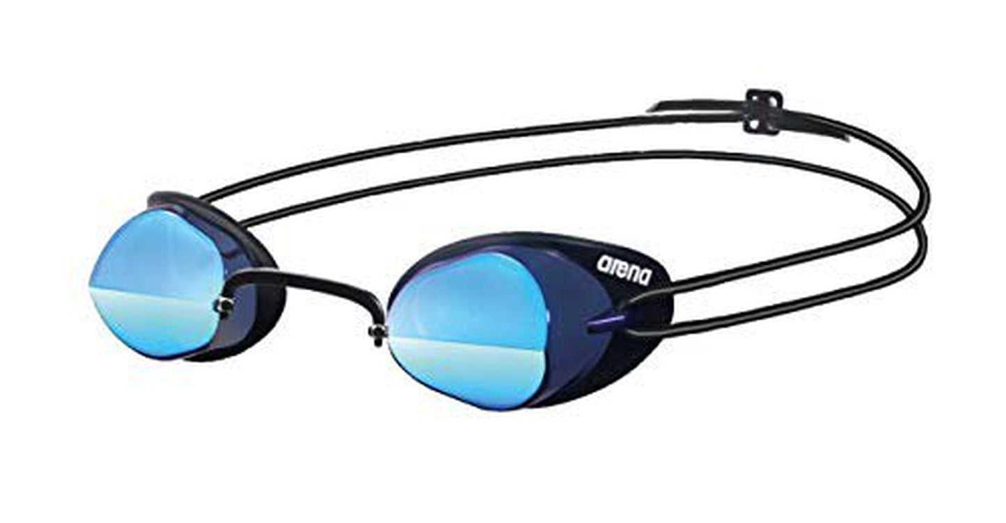 Arena Swedix Mirror Race Swim Goggle, Smoke/Blue/Black, One Size