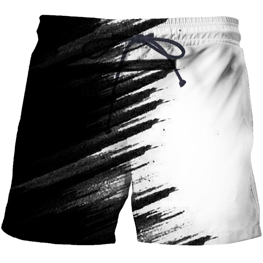 Transer Mens Quick Dry Printed Short Swim Trunks with Mesh Lining Swimwear Bathing Suits