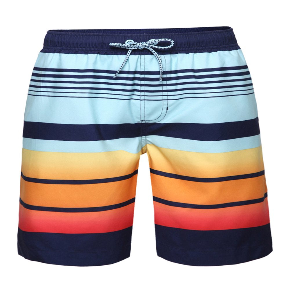 Rokka&Rolla Men'S 8" Stretch Mesh Lined Swim Trunks, up to Size 2XL