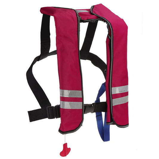 Bestgoods Automatic Inflatable Life Jacket with 4 Reflectors, Safety Adult Life Jacket, CCS Certificate, Suitable for Sailing, Boating, Fishing, Swimming and Surfing (Max Waist Size: 52'')