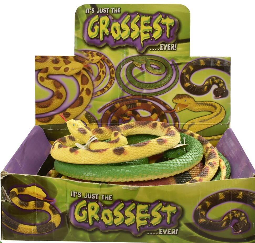 Realistic Long & Colourful PVC Toy Snake (Assorted Designs)