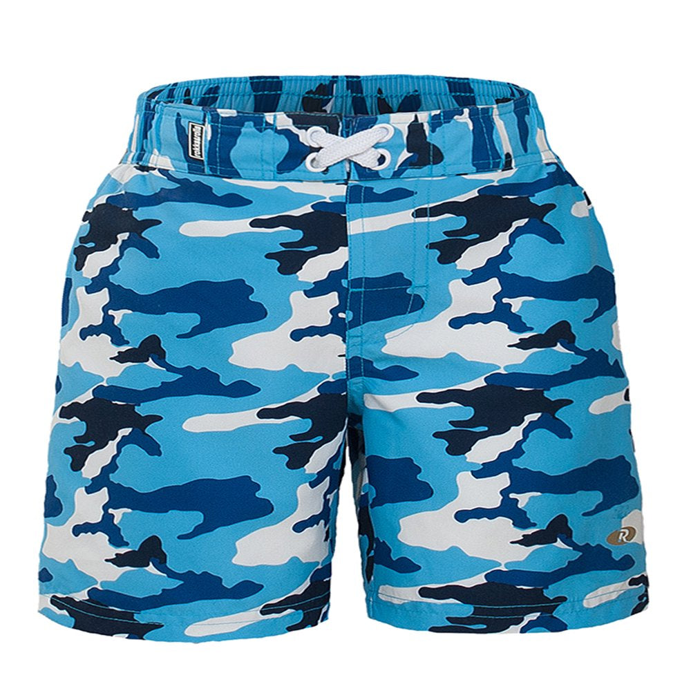 Rokka&Rolla Boys' Stretch Swim Trunks with Mesh Lining, UPF 50+ Sizes 4-18
