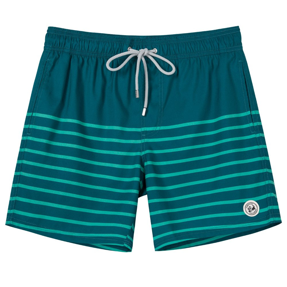 SURFCUZ Men'S Swim Shorts Quick Dry Striped Male Swim Trunks Size S to 2XL