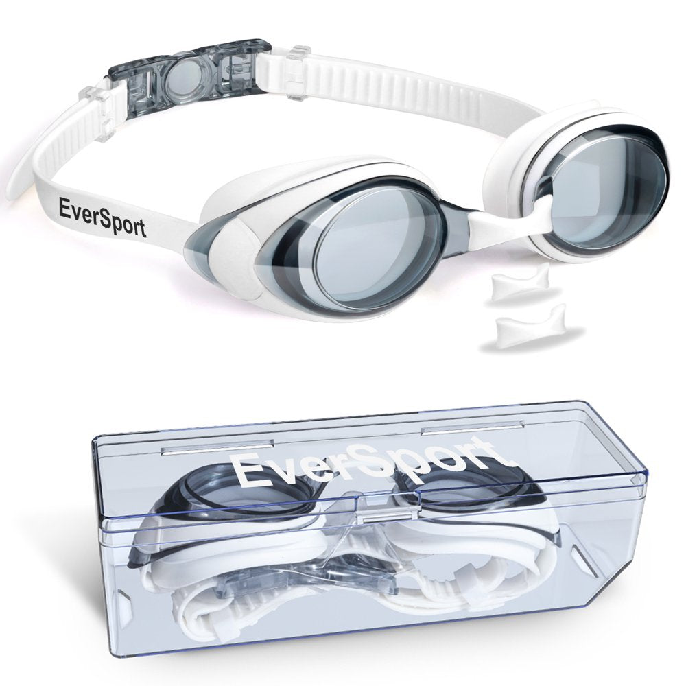 Eversport 2Pack Swim Goggle for Adult Youth Swimming Goggles Anti-Fog No Leak Water Pool Glasses with 3 Nose Pieces