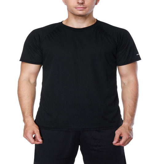 Charmo Men'S Rash Guard Short Sleeve Swim Shirts Sportwear Loose Fit UPF 50+