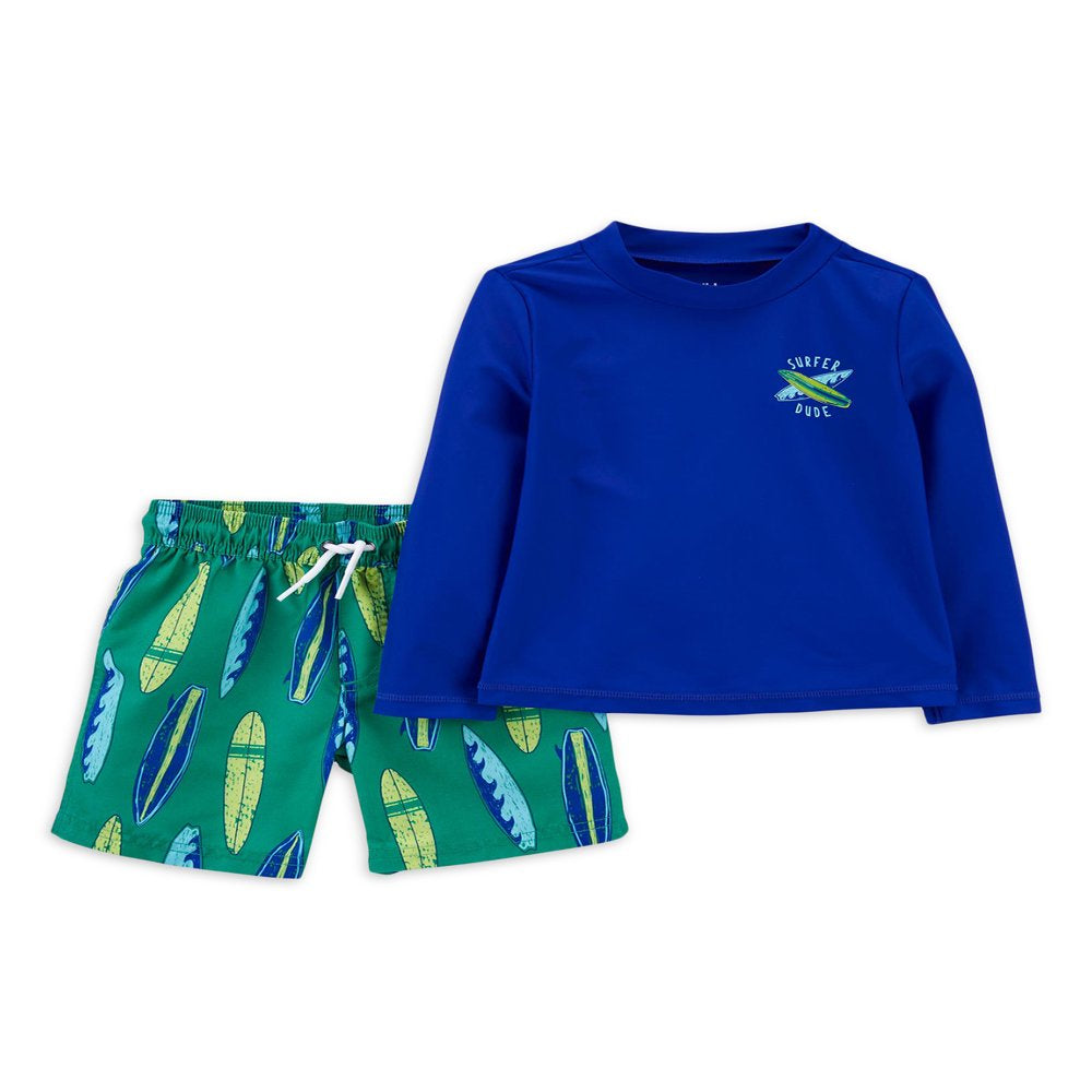 Carter'S Child of Mine Baby and Toddler Boy 2Pc Rash Guard Swim Set, Sizes 12M-5T