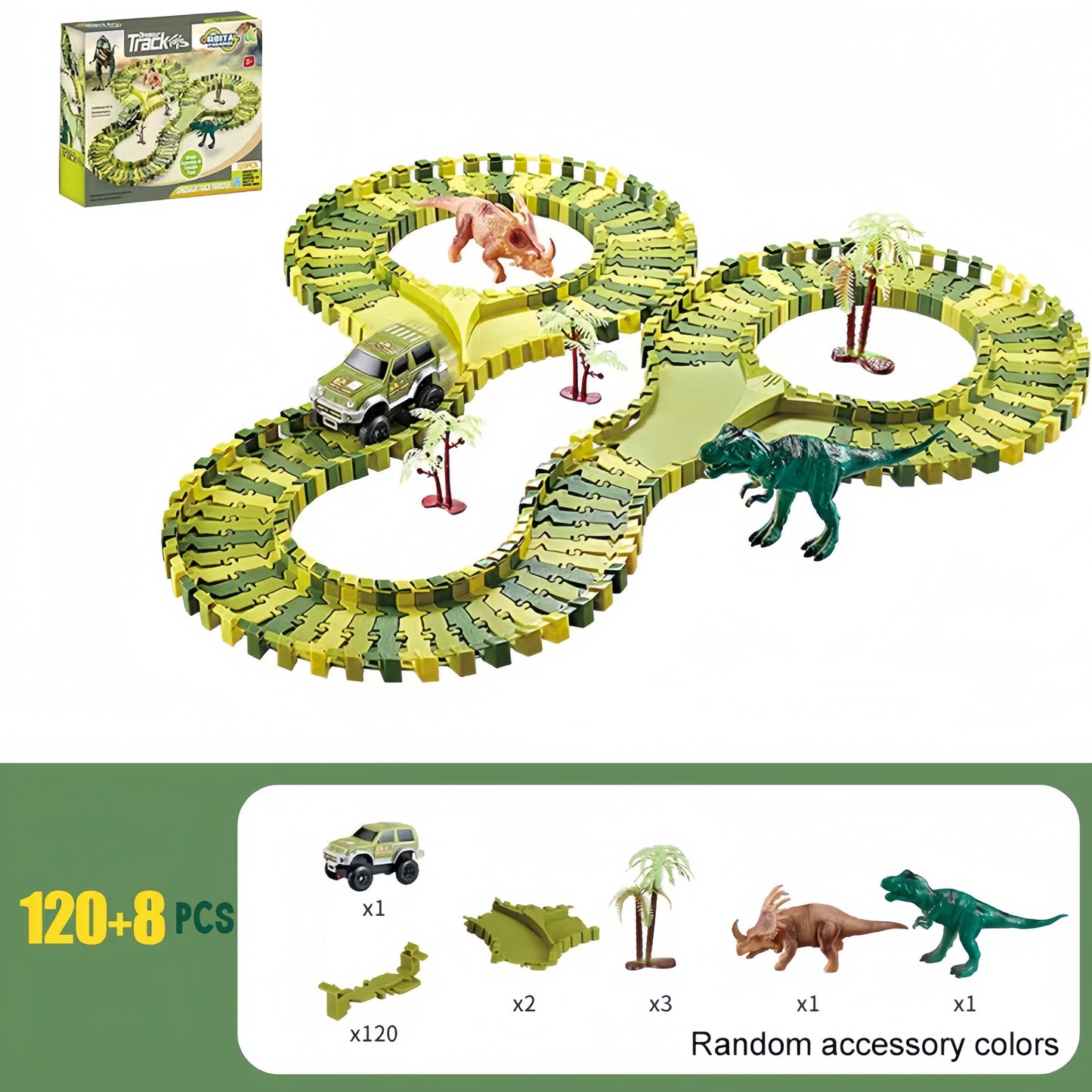 Dinosaur Toys Race Car Track, Create A Dinosaur World Road Race, Flexible Dinosaur Track Toys Set Christmas Birthday Gifts For Boys Girls Kids Christmas Halloween Thanksgiving Gift - Temu ShopOnlyDeal