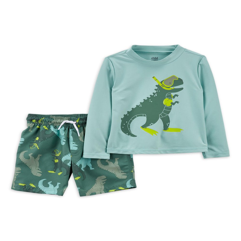 Carter'S Child of Mine Baby and Toddler Boy 2Pc Rash Guard Swim Set, Sizes 12M-5T
