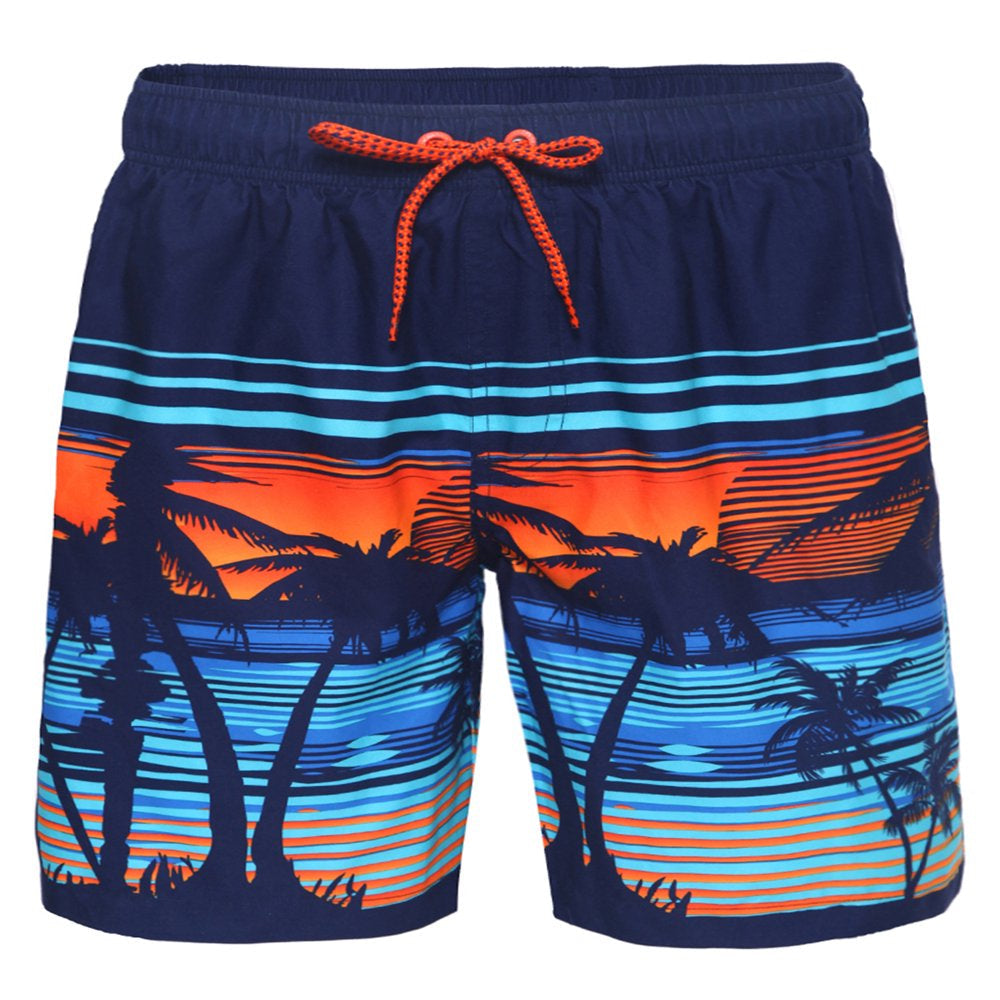 Rokka&Rolla Men'S 8" Stretch Mesh Lined Swim Trunks, up to Size 2XL