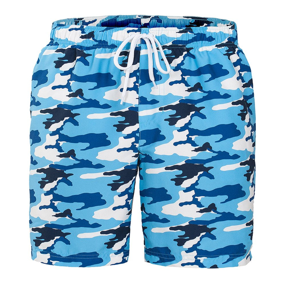 Rokka&Rolla Men'S 8" Stretch Mesh Lined Swim Trunks, up to Size 2XL