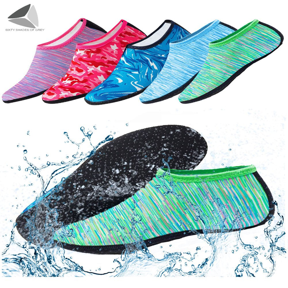 Sixtyshades Water Sports Socks Barefoot Quick-Dry Aqua Beach Socks Slip-On for Men Women Kids for Swim Surf Yoga Exercise