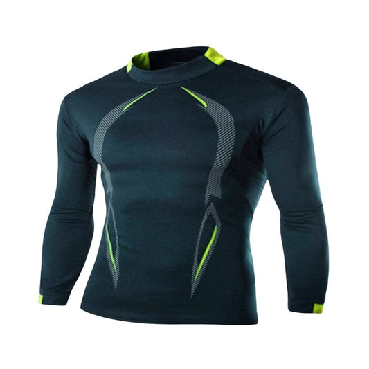 Ciycuit Men Long Sleeve Compression T Shirts Quick Drying Tops Athletic Workout Fitness Running Shirt Rash Guard