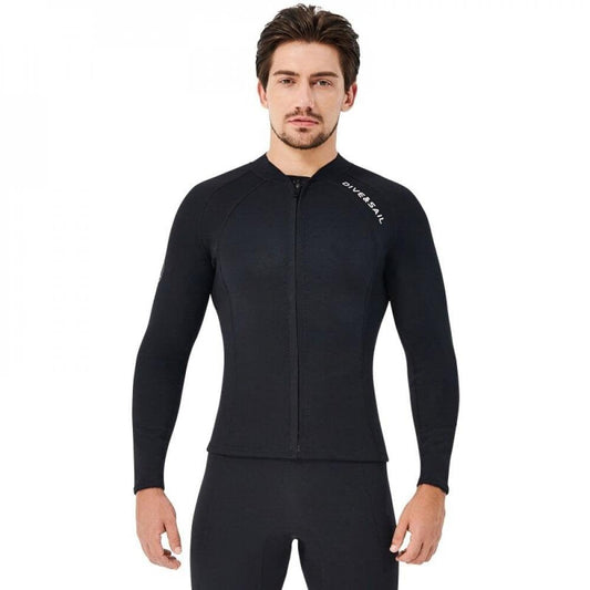 Clearance Sale 2Mm Wetsuit Jacket Professional Men and Women Thickened Warmth Deep Diving Snorkeling Surfing Suit Swimsuit Wetsuit Top