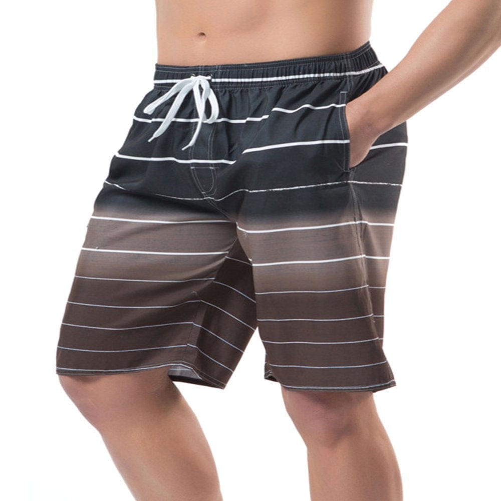 Colisha Striped Swim Trunks for Men, Quick Dry Mens Boardshorts, Mens Bathing Suits with Mesh Lining