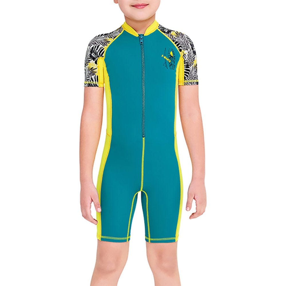 DIVE SAIL Kid Swimsuit Boy Shorty Wetsuit Children Swimwear UV Protection Wetsuits Snorkel Wet Suit for Swimming Diving Surfing Black L