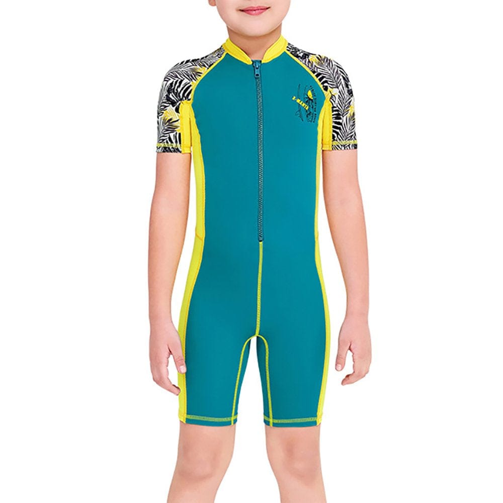 DIVE SAIL Kid Swimsuit Boy Shorty Wetsuit Children Swimwear UV Protection Wetsuits Snorkel Wet Suit for Swimming Diving Surfing Black L