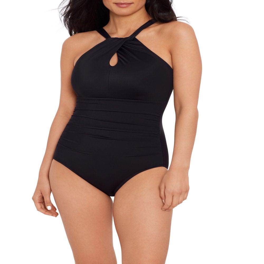Embrace Your Curves Women'S and Women'S plus Sloane Keyhole Front One Piece Swimsuit.