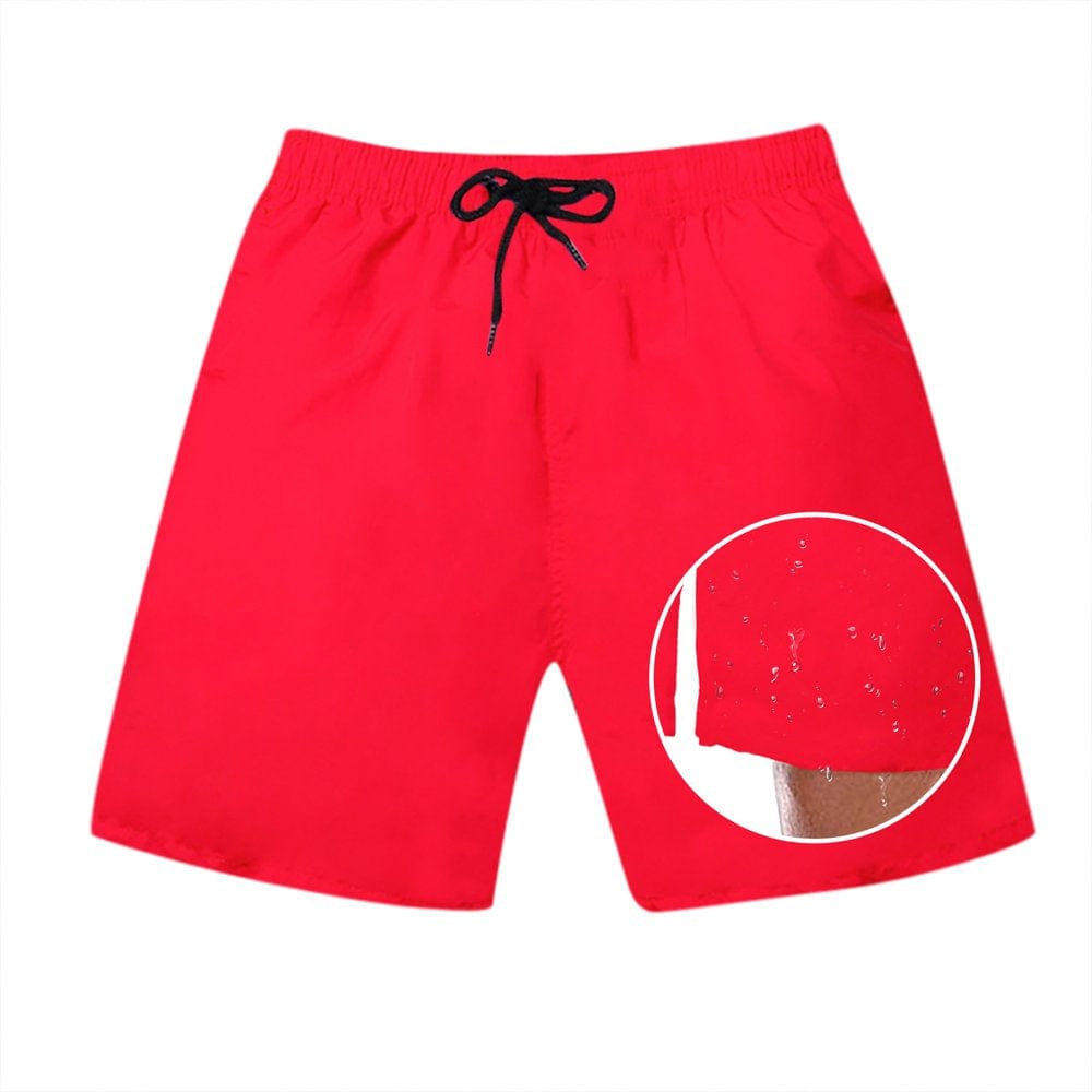 EZA Men'S Tasron Quick Dry Waterproof Plain Color Straight Beach Shorts Speedos Swim Trunks