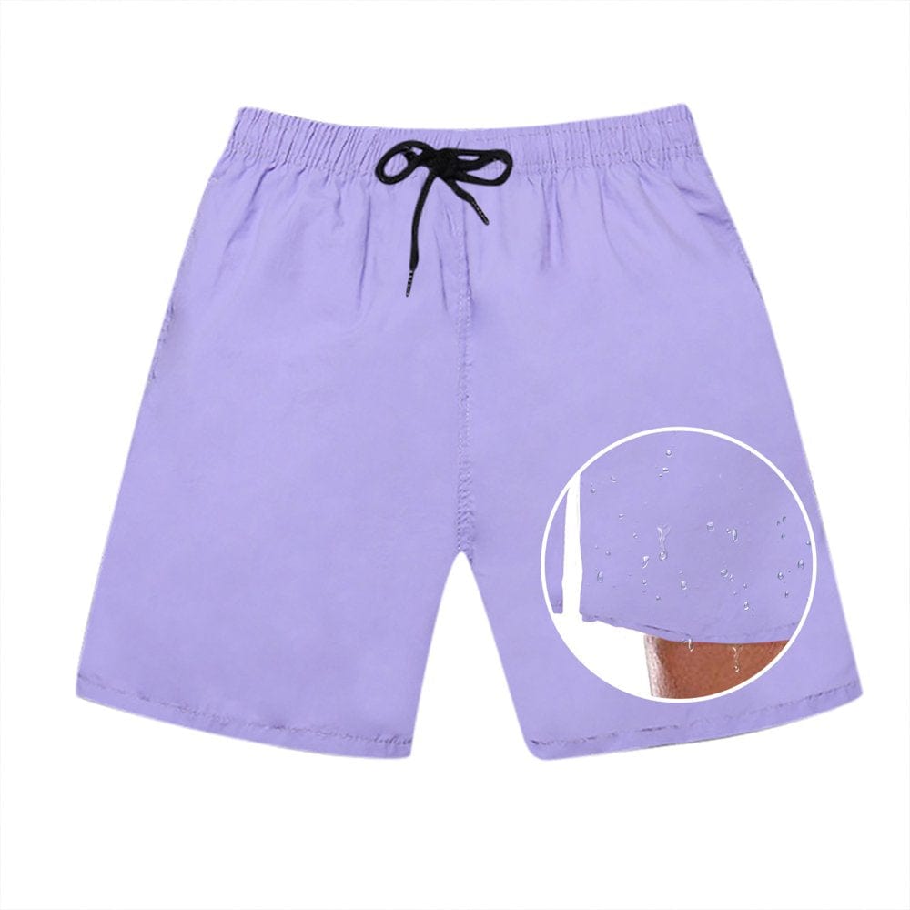 EZA Men'S Tasron Quick Dry Waterproof Plain Color Straight Beach Shorts Speedos Swim Trunks
