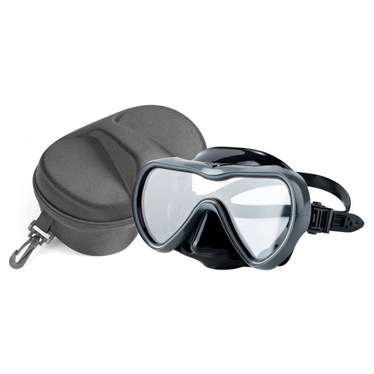 Rongbenyuan Adult Swimming Mask Goggles with Nose Cover Diving Scuba Snorkel Mask for Men Women(Gray)